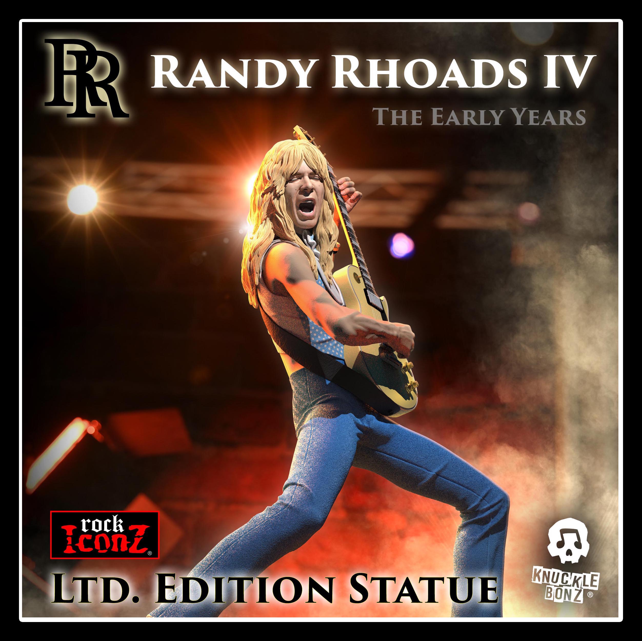 Randy Rhoads IV The Early Years Blue Version KnuckleBonz Statue