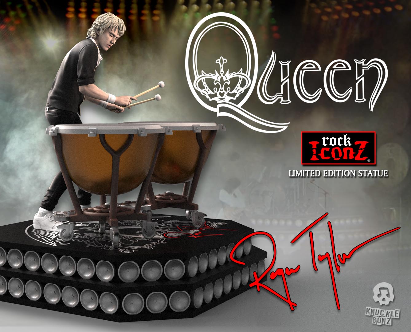 Queen Roger Taylor KnuckleBonz Statue