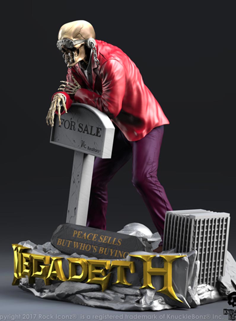 Megadeth ‘Peace Sells’ Vic Rattlehead KnuckleBonz Statue