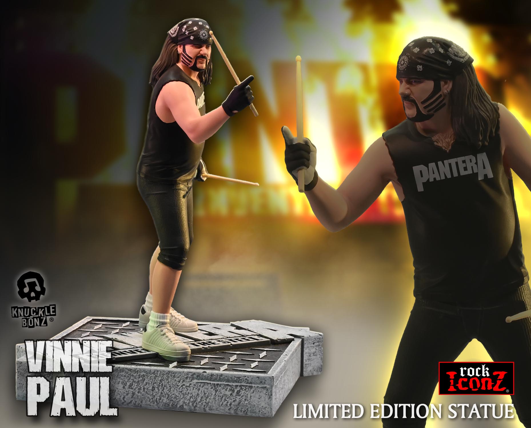 Pantera Vinnie Paul (Reinventing the Steel) KnuckleBonz Statue